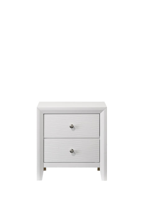 Denker-evan White Modern Contemporary Solid Wood Full Bed - Ella Furniture