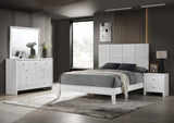Denker-evan White Modern Contemporary Solid Wood Queen Bed - Ella Furniture