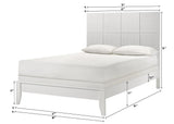 Denker-evan White Modern Contemporary Solid Wood Queen Bed - Ella Furniture