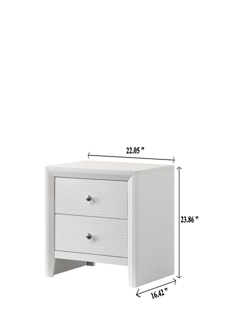 Denker-evan White Modern Contemporary Solid Wood Queen Bed - Ella Furniture