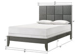 Denker Gunmetal Modern Contemporary Solid Wood 5-Drawers Chest - Ella Furniture
