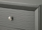 Denker Gunmetal Modern Contemporary Solid Wood 5-Drawers Chest - Ella Furniture