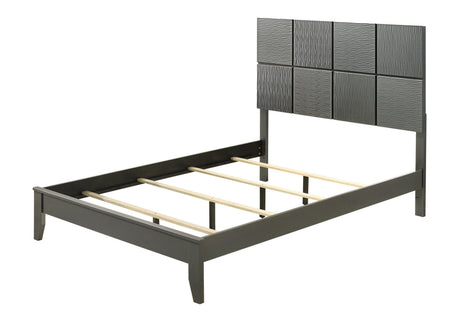Denker Gunmetal Modern Contemporary Solid Wood Bedroom Set - Ella Furniture
