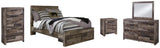 Derekson Multi Gray Panel 2 Storage Bedroom Set - Ella Furniture