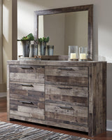 Derekson Multi Gray Panel 2 Storage Bedroom Set - Ella Furniture