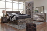 Derekson Multi Gray Panel 4 Storage Bedroom Set - Ella Furniture