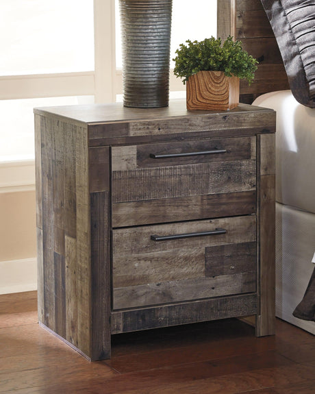 Derekson Multi Gray Panel 4 Storage Bedroom Set - Ella Furniture