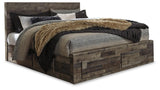 Derekson Multi Gray Panel 4 Storage Bedroom Set - Ella Furniture