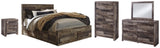 Derekson Multi Gray Panel 6 Storage Bedroom Set - Ella Furniture