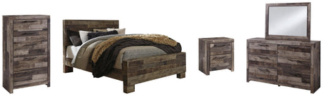 Derekson Multi Gray Panel Bedroom Set - Ella Furniture