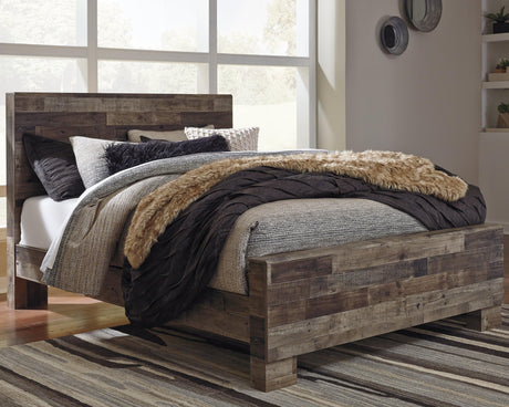 Derekson Multi Gray Panel Bedroom Set - Ella Furniture