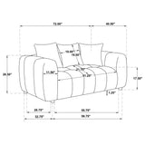 Lazaro 3-piece Fabric Upholstered Wide Channel Sofa Set Bronze — product image 17