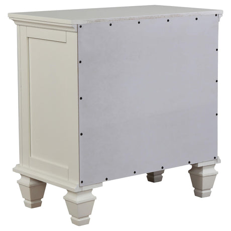 Sandy Beach White Queen Panel Bed Bedroom Set with Dresser, Mirror, NightStand, and Chest — product image 7