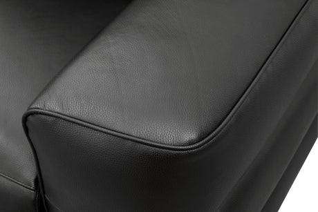Diamante Black Italian Leather 5-Piece Power Reclining Home Theater Sectional view 15