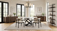 Dimi 5-Piece Dining Set with White Sintered Stone Table and Black Iron Base from Ella Furniture