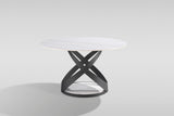 Dimi 5-Piece Dining Set with White Sintered Stone Table and Black Iron Base view 9