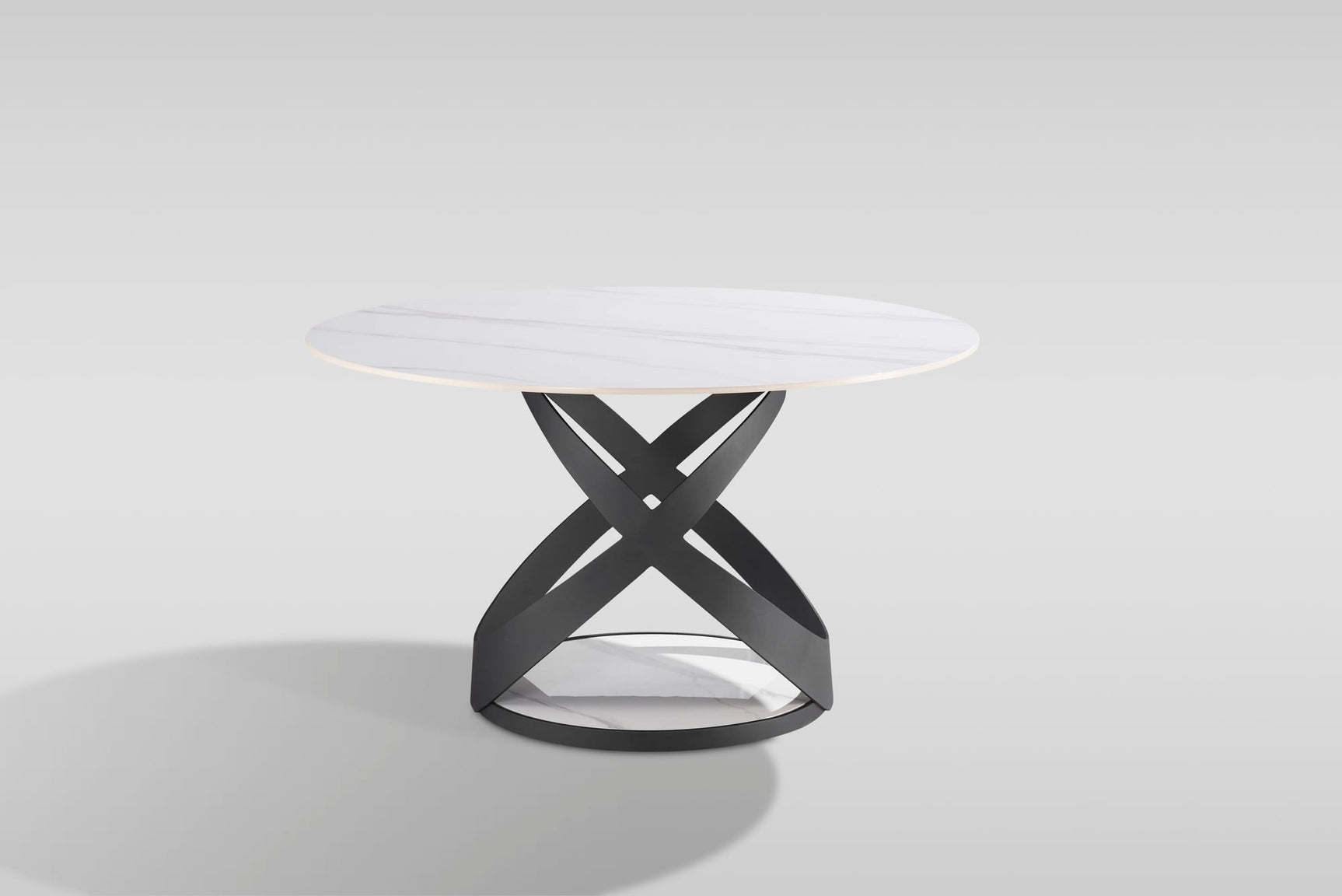 Dimi 5-Piece Dining Set with White Sintered Stone Table and Black Iron Base view 9