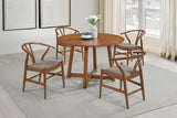 Dinah Danish Y-shaped Back Wishbone Dining Side Chair Walnut And Brown (Set Of 2) 108472 [ETA: 4/1/2024] - Ella Furniture