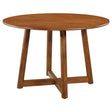 Dinah Round Solid Wood Dining Table Walnut 108471 [ETA: 4/1/2024] - Ella Furniture