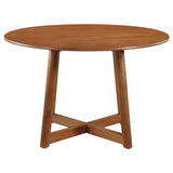 Dinah Round Solid Wood Dining Table Walnut 108471 [ETA: 4/1/2024] - Ella Furniture