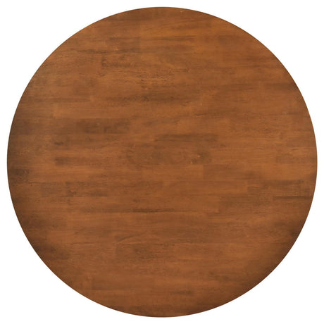 Dinah Round Solid Wood Dining Table Walnut 108471 [ETA: 4/1/2024] - Ella Furniture