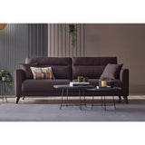 Alto Brown 3-Seater Sofa Bed With Storage - Ella Furniture