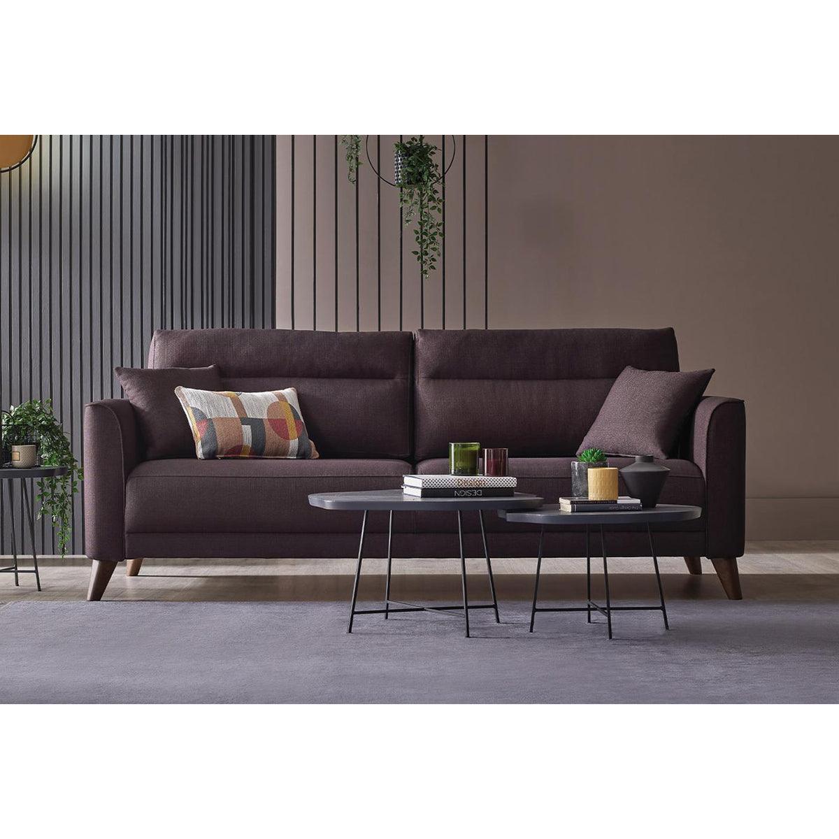 Alto Brown 3-Seater Sofa Bed With Storage - Ella Furniture