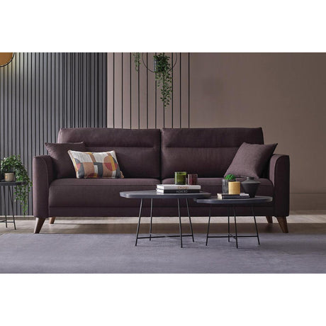 Alto Brown 3-Seater Sofa Bed With Storage - Ella Furniture