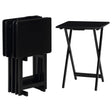 Donna 5-Piece Tray Table Set Black 930088 - Ella Furniture