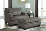 Dorsten Slate Chair And Ottoman - Ella Furniture