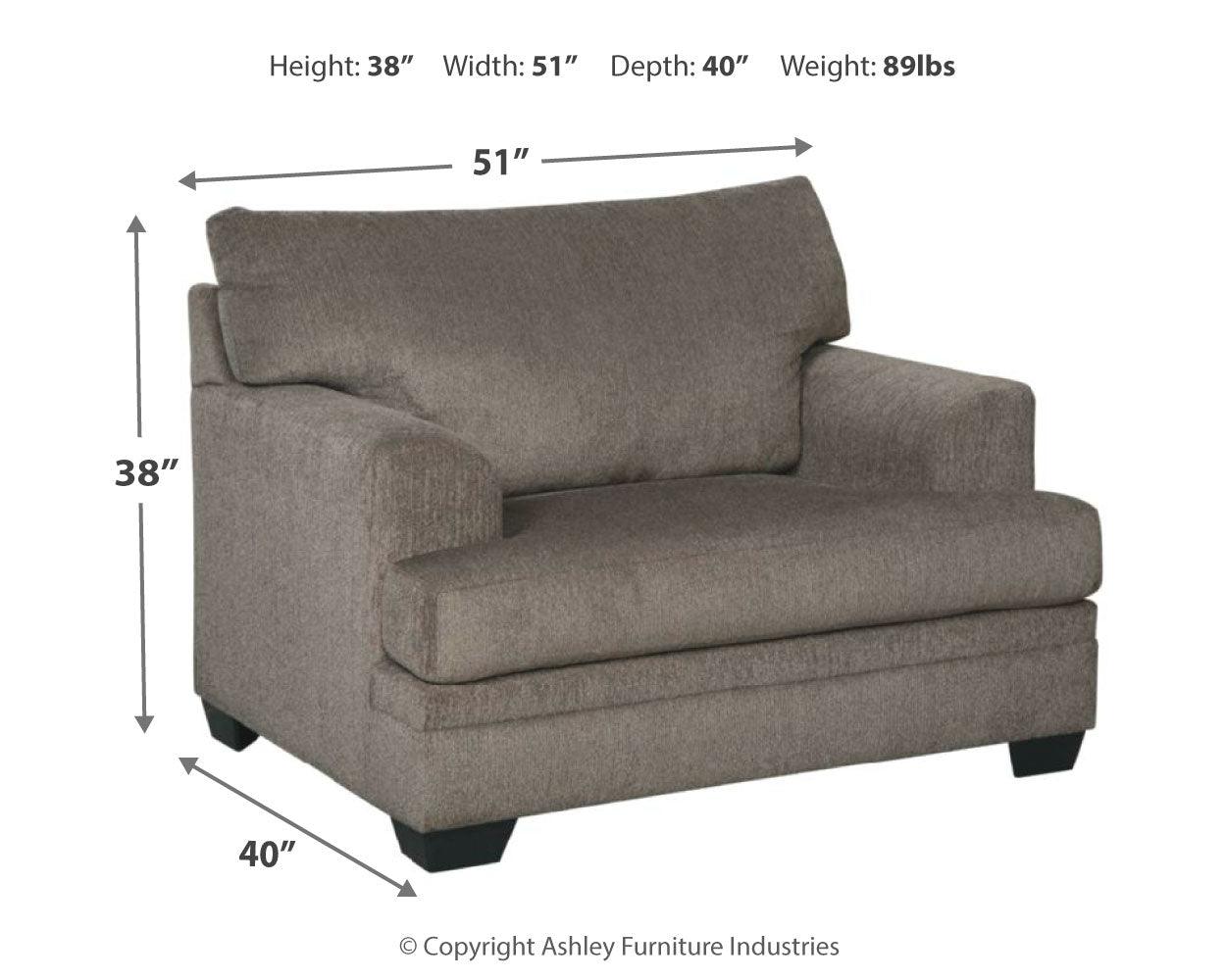 Dorsten Slate Sofa Chaise, Chair, And Ottoman - Ella Furniture