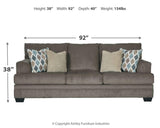 Dorsten Slate Sofa, Loveseat And Recliner - Ella Furniture