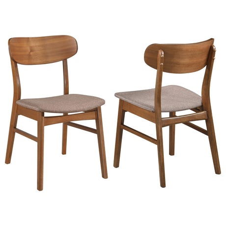 Dortch Dining Side Chair Walnut And Brown (Set Of 2) 108462 [ETA: 4/1/2024] - Ella Furniture