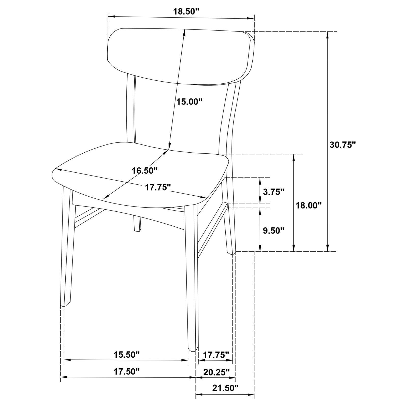 Dortch Dining Side Chair Walnut And Brown (Set Of 2) 108462 [ETA: 4/1/2024] - Ella Furniture