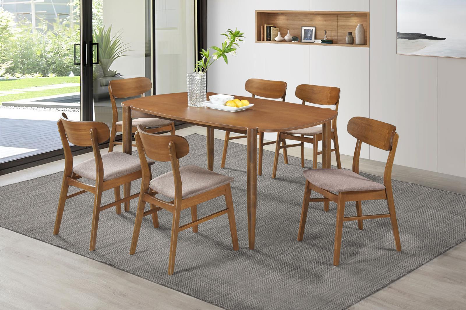 Dortch Dining Side Chair Walnut And Brown (Set Of 2) 108462 [ETA: 4/1/2024] - Ella Furniture