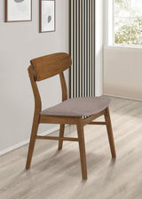 Dortch Dining Side Chair Walnut And Brown (Set Of 2) 108462 [ETA: 4/1/2024] - Ella Furniture