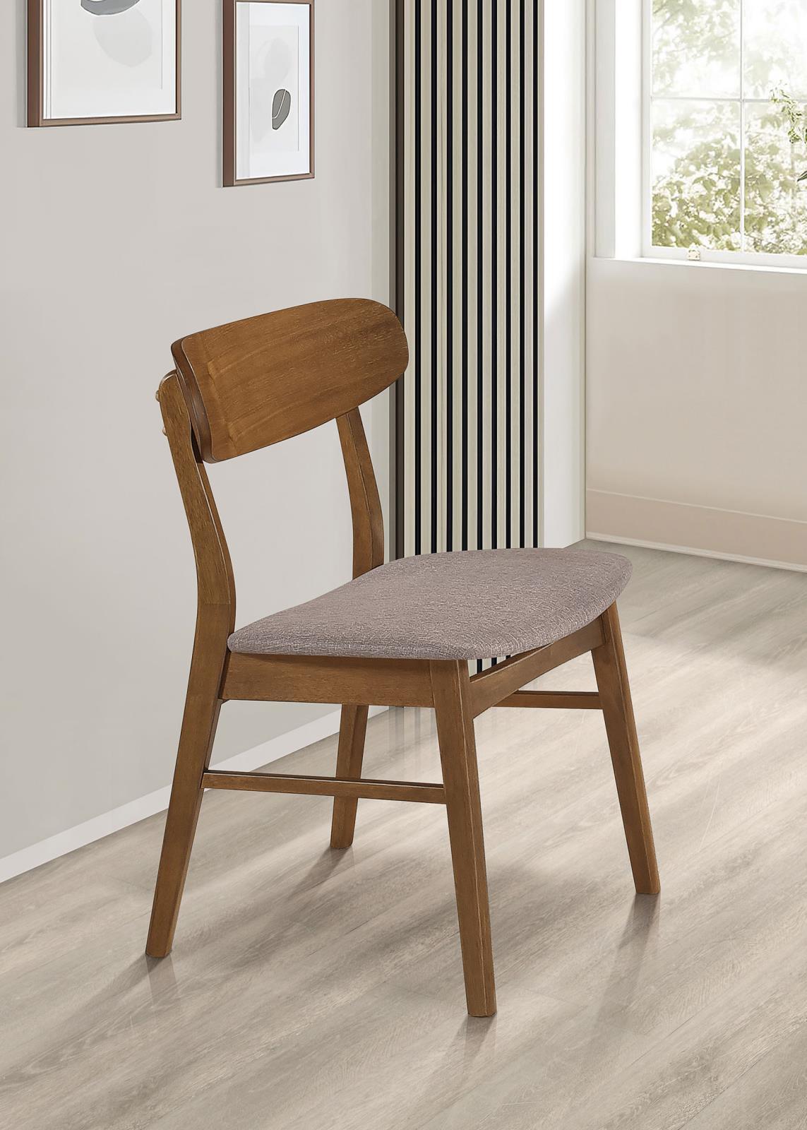 Dortch Dining Side Chair Walnut And Brown (Set Of 2) 108462 [ETA: 4/1/2024] - Ella Furniture
