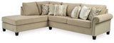 Dovemont Putty 2-Piece Sectional With Ottoman - Ella Furniture