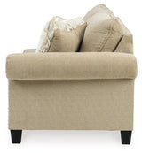 Dovemont Putty 2-Piece Sectional With Ottoman - Ella Furniture