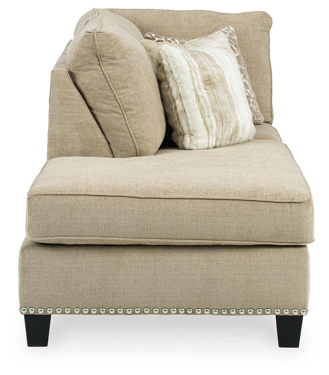 Dovemont Putty 2-Piece Sectional With Ottoman - Ella Furniture
