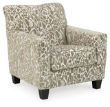 Dovemont Putty Chair And Ottoman - Ella Furniture