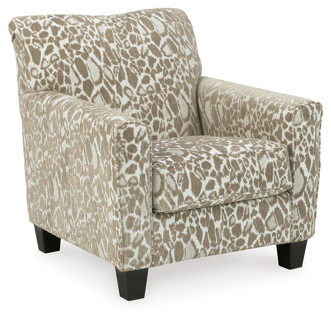 Dovemont Putty Chair And Ottoman - Ella Furniture