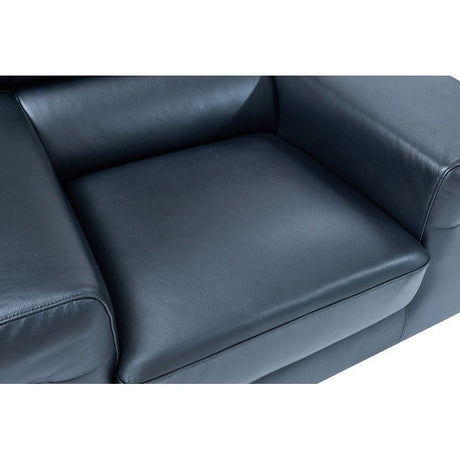 Soho Black Italian Leather Match Sofa, Loveseat, and Chair Set view 5