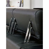 Domo Black Italian Leather Match Sofa, Loveseat, and Chair Living Room Set view 5