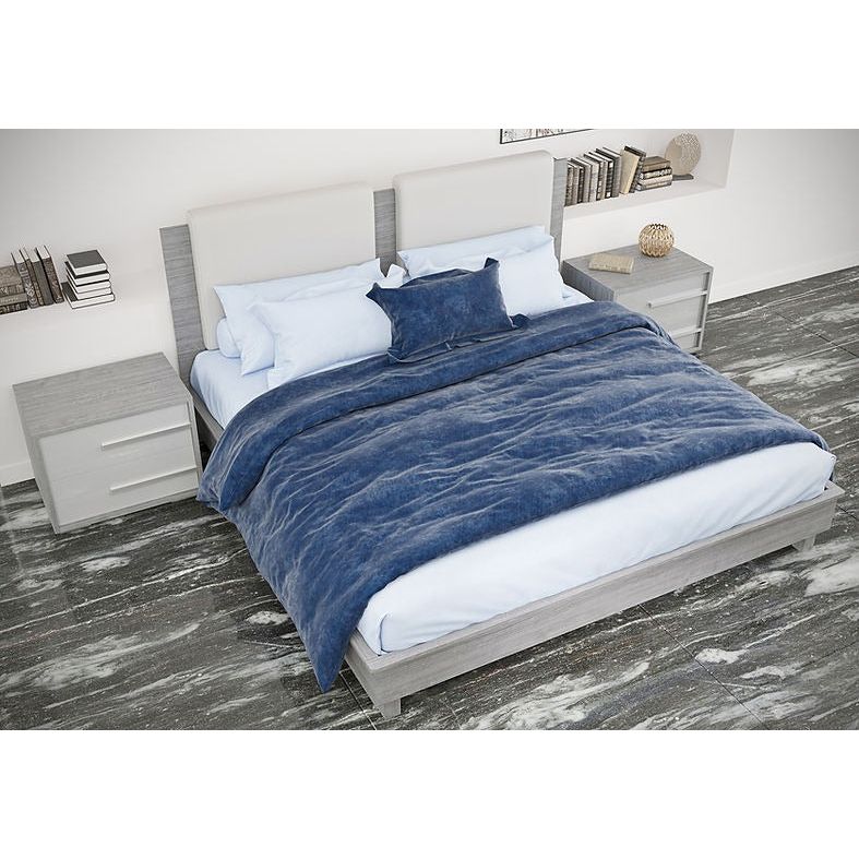 Erika Gray Upholstered Italian Bedroom Set