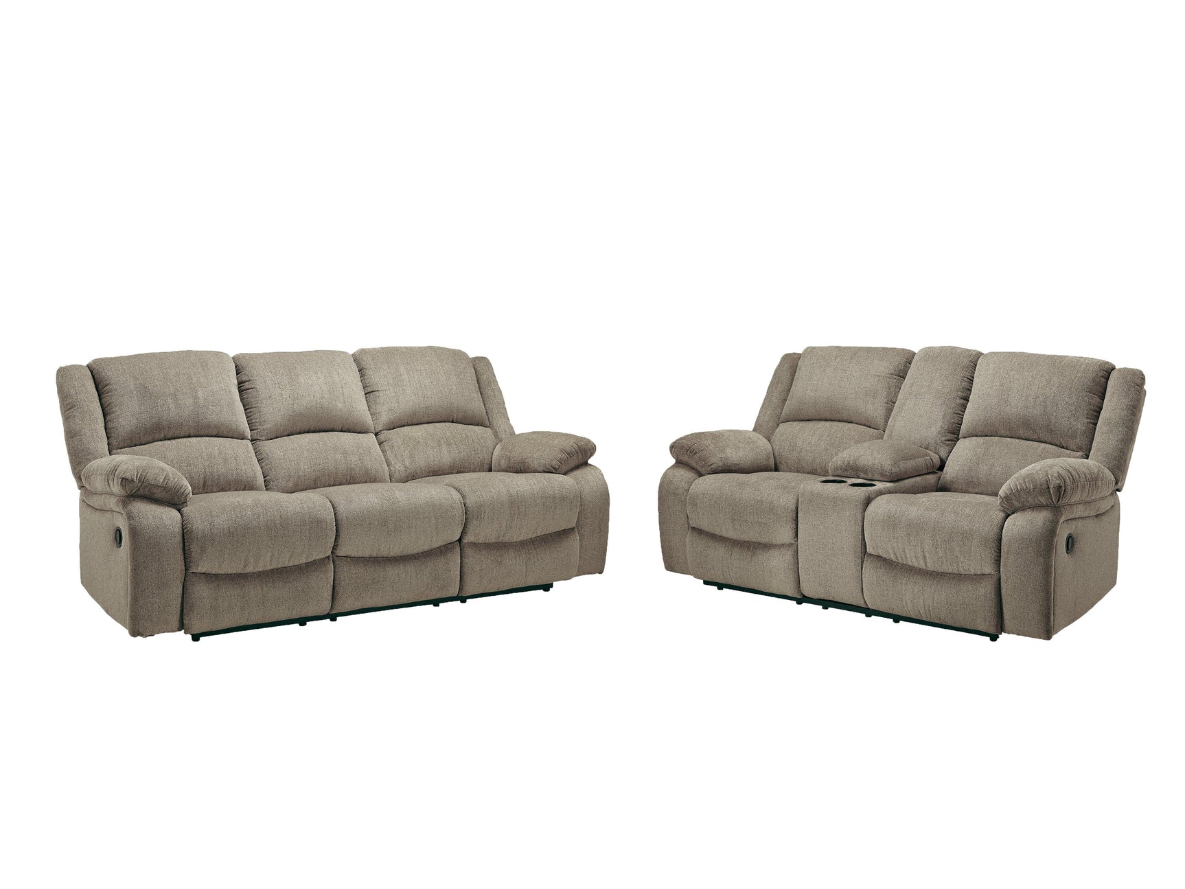 Draycoll Pewter Sofa And Loveseat - Ella Furniture