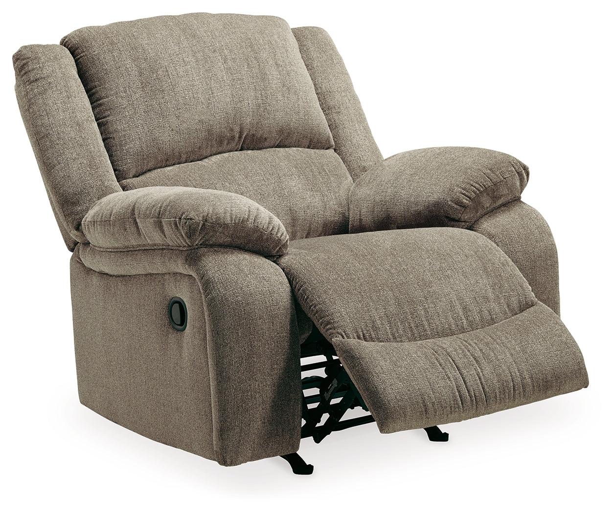 Draycoll Pewter Sofa, Loveseat And Recliner - Ella Furniture