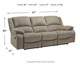 Draycoll Pewter Sofa, Loveseat And Recliner - Ella Furniture