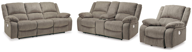 Draycoll Pewter Sofa, Loveseat And Recliner PKG007318 - 7650587 | 7650596 | 7650598 - Ella Furniture