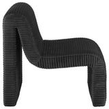 Drayton Upholstered Curved Armless Accent Chair Black 907526 - Ella Furniture
